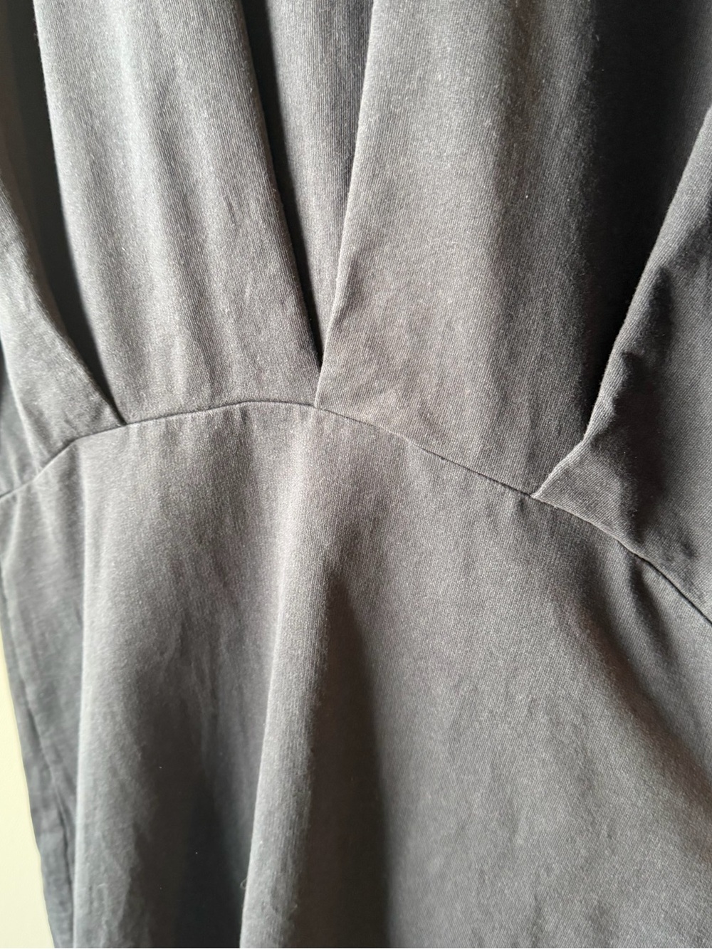 All Saints Lea Mal Size 6 Dolman Sleeve Dress in Washed Black 100% Cotton - Picture 4 of 11